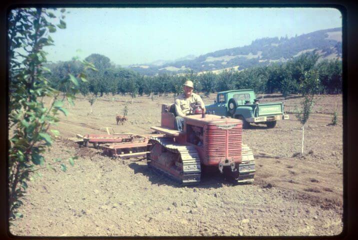 Fred Wasson on tractor