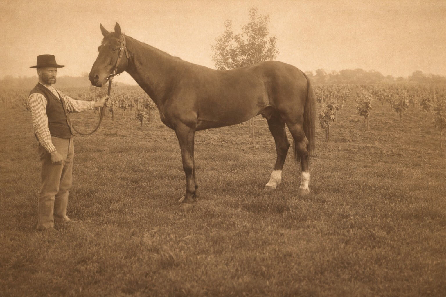 Shadrack Osborn with Racehorse.